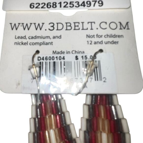 Silver Strike Seed Multi Bead Dangle Western Navajo Earrings | NEW/NWT!! - Picture 3 of 3